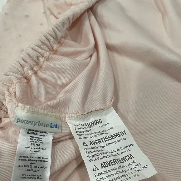 Pottery Barn Emily & Merritt Blush Crib Skirt & Sheet Set - Picture 6 of 10
